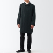 无印良品 MUJI 男式 羊毛混  毛呢大衣 男士 ADF01C2A