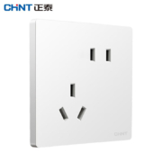 正泰（CHNT）86型暗装插座面板 斜五孔