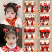 宁舟 新年红色儿童发夹