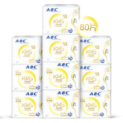 限移动端、京东百亿补贴：ABC KMS棉柔系列卫生巾 全日用10包80片（轻透薄240mm+纤薄240mm）