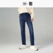HLA 海澜之家 HKNAW3U120AD0 男士宽松猫须工艺牛仔裤