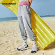 SKECHERS 斯凯奇 运动裤女休闲卫裤纯色束脚女裤子 L321W216-004F 中花灰 L