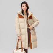 冰洁BENGEN 羽绒服女2023新款冬季休闲百搭时尚长款舒适保暖外套