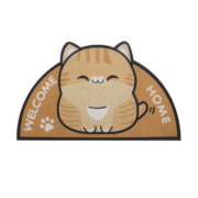 网红卡通橘猫半圆入户门丝圈地垫门口进门脚垫家用地毯门垫定制
