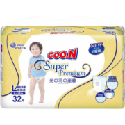 大王（GOO.N） 光羽尿不湿宝宝尿布轻薄透气小短裤 小短裤L32片( 9-14Kg)