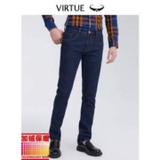 Virtue 富绅 男士加绒直筒牛仔裤