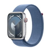 Apple 苹果 Watch Series 9 智能手表 GPS+蜂窝网络款 45mm 银色铝金属表壳 凛蓝色回环式运动表带