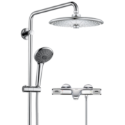 高仪（GROHE）进口一体式恒温冷触防烫淋浴花洒套装 260三式圆形顶喷
