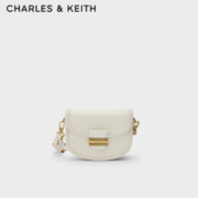 CHARLES & KEITH 小ck女士金属扣马鞍包
