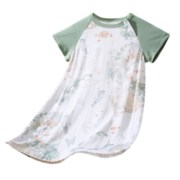 欧孕（OUYUN）婴儿睡袋儿童夏季薄款宝宝清凉夏季竹棉纱布空调家居服睡衣睡裙新 萌兔【前二后二短袖纱布】 80码【推荐身高78-85cm】