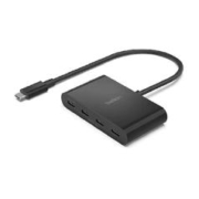 belkin 贝尔金 四合一集线器100W供电笔记本电脑转换器数据高速传输