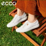 爱步（ECCO）板鞋女 2023年时尚牛皮休闲鞋女小白鞋 柔酷7号430003 白色43000301007 37