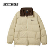 Skechers 斯凯奇 梭织羽绒服情侣立领外套 爱尔兰奶油色/028R S