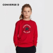 Converse 匡威童装男童加绒保暖卫衣秋冬季儿童圆领套头上衣打底衫 探戈红(春秋毛圈) 150(M)