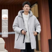 Semir 森马 冬季中长款工装派克风男外套连帽宽松男士羽绒服