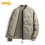 Plus会员:吉普 JEEP 棒球领工装羽绒服外套 （多色可选）