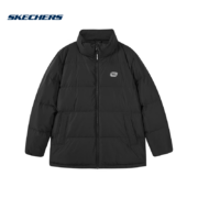 京东百亿补贴：Skechers 斯凯奇 情侣款短款防风保暖百搭羽绒服休闲运动外套 L422U070-0018 黑 L