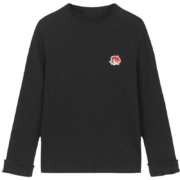 HAZZYS 哈吉斯 女童高领针织衫 钻石黑 155