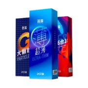 名流 冰火颗粒6合1安全套 72只*2件 赠面超薄型 2只装 *2件
