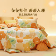 LOVO 乐蜗 磨毛全棉加厚四件套