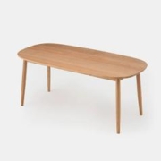 MUJI 無印良品 无印良品实木餐桌白橡木椭圆桌子简约现代饭桌家用客餐厅