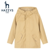 PLUS会员：HAZZYS 哈吉斯 男童简约风衣 浅卡其 160