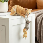 缔晶 猫咪摆件 母子猫摆件
