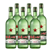 红星二锅头 白酒 43度 绿瓶大二 750mL*6瓶 整箱 清香型  纯粮固态 纯粮