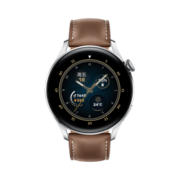 华为HUAWEI WATCH 3 时尚款 棕色真皮表带 46mm表盘 华为手表 运动智能手表 eSIM独立通话 鸿蒙系统 体温检测