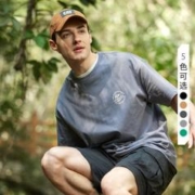 CAT 卡特彼勒 春夏23款男士户外简约休闲圆领T恤