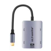 ULT-unite Typec扩展坞USB-C转HDMI转接头4K投屏雷电3转换器笔记本电脑拓展传输 5合1【HDMI+Type-c+USB*2+PD】