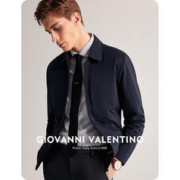 GIOVANNI VALENTINO 卓凡尼·华伦天奴 卓凡尼华伦天奴短款棉服男士秋冬款保暖防风棉衣夹克商务休闲翻领