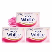 Kao 花王 香皂3块装 原装进口white玫瑰红 清新花香肥皂沐浴皂