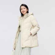 BOSIDENG 波司登 2023冬季新款女中长款经典休闲羽绒服连帽修身显瘦百搭温柔