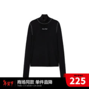 太平鸟女装 太平鸟太平鸟女装2023年冬季新款高领针织衫A3CPD4126 黑色 M
