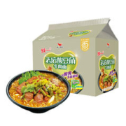 统一 酸豆角牛肉面 五合一袋面 方便面 110g*5袋新老包装随机发货