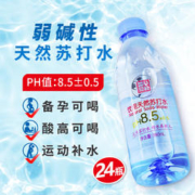 京东PLUS：天下一水 天然苏打水390ml*24瓶 整箱装弱碱性矿泉水 克山苏打矿泉小镇