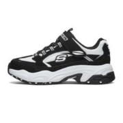 SKECHERS 斯凯奇 男童休闲运动鞋 黑色/白色/BKW