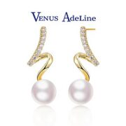 VENUS ADELINE plus会员：VENUS ADELINE 水波纹珍珠耳环 礼盒包装