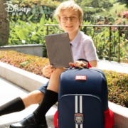 迪士尼（disney）小学生书包男护脊反光大容量防泼水儿童双肩背包BA5666A-7藏青