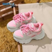 TEENMIX 天美意 童鞋2023年冬季新款儿童加绒老爹鞋保暖棉鞋男童女童运动鞋