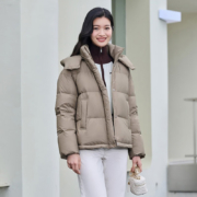 京东百亿补贴：TANBOER 坦博尔 女款可脱卸帽短款羽绒服 TD236360
