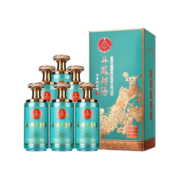 京东百亿补贴：五粮液浓香型白酒 52度 500mL 6瓶 丹凤朝阳蓝色