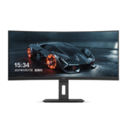 AOC 34英寸 WQHD 1500R曲面带鱼屏21:9 HDR技术 144hz 1ms响应 办公游戏设计剪辑显示器 CU34P2X