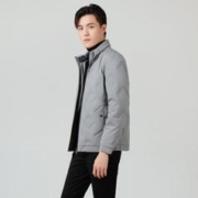 雪中飞 男士立领简约防风时尚保暖男式短款羽绒服