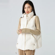 FOURDATRY 2023新款马甲女款高端女士白鸭绒女外套短款马甲羽绒服背心