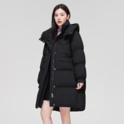 雪中飞 女式中长款可脱卸帽阔型羽绒服韩版显瘦时尚休闲冬季保暖羽绒服女