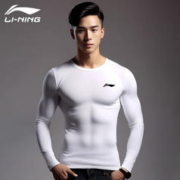 LI-NING 李宁 速干t恤长袖健身服运动2023秋新款篮球跑步训练打底衫