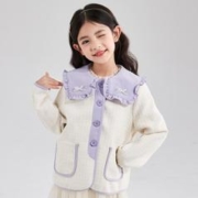 Deesha 笛莎 女童撞色空调衫上衣