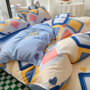 俞兆林秋冬季四件套水洗磨毛亲肤抗菌套件床品被单床单枕套被套 布拉格 2.0床四件套（被套200×230）